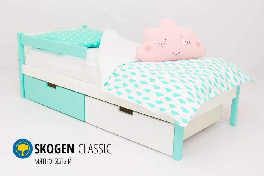 детская кровать skogen classic мятно-белый в Таганроге