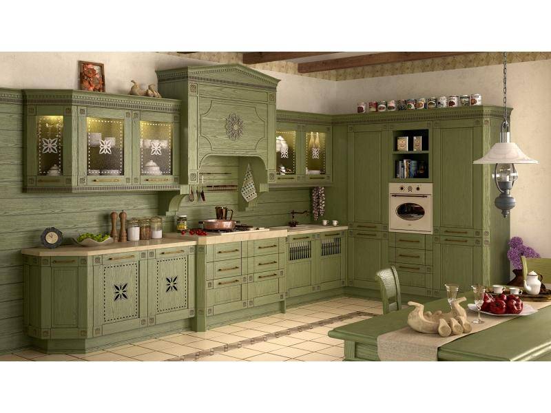 кухня прямая floreale verde в Таганроге