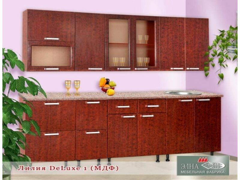 кухня прямая лилия deluxe 1 (мфд) в Таганроге