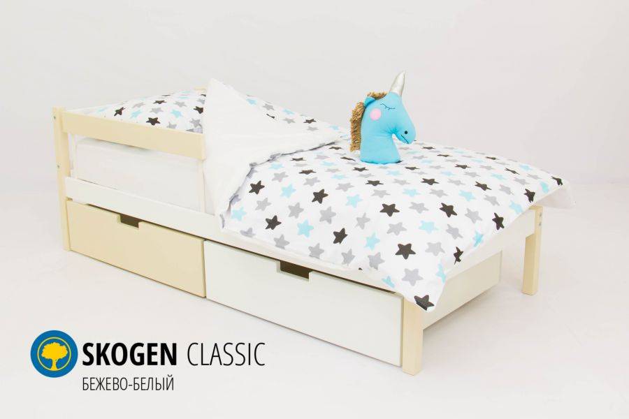 детская кровать skogen classic бежево-белый в Таганроге