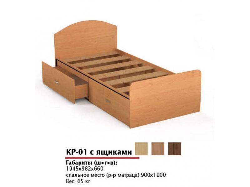 кровать кр 01 с ящиками в Таганроге