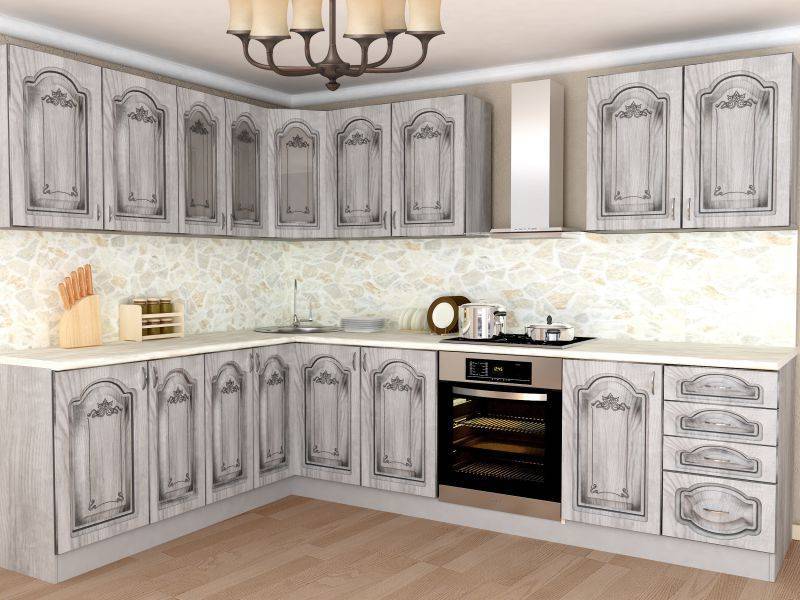 светлая угловая кухня в Таганроге