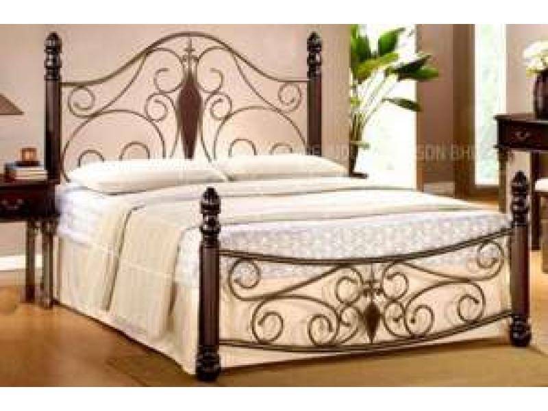 кровать wf 9005 (160*200) walnut/rusty black в Таганроге