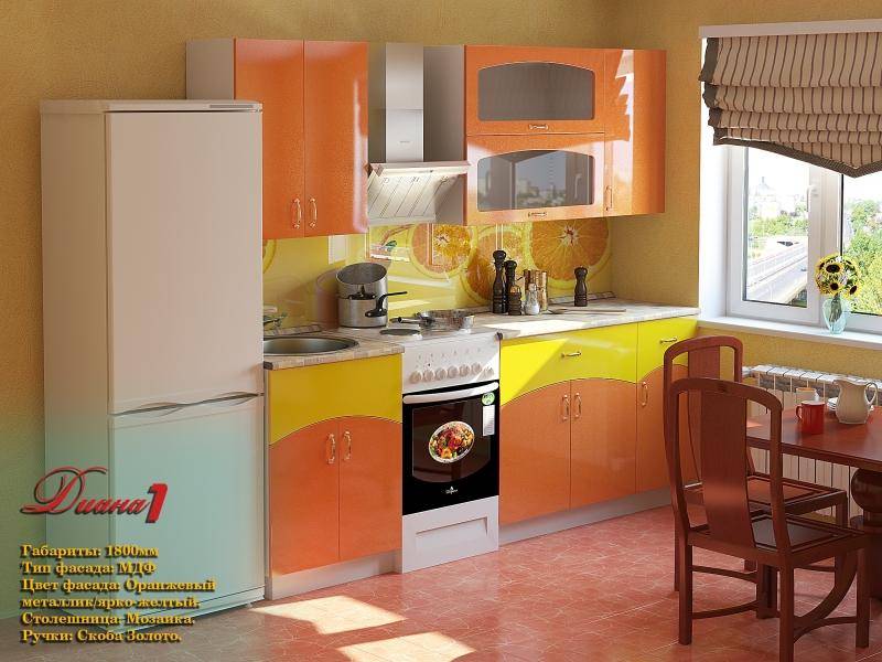 оранжевая кухня диана 1 в Таганроге