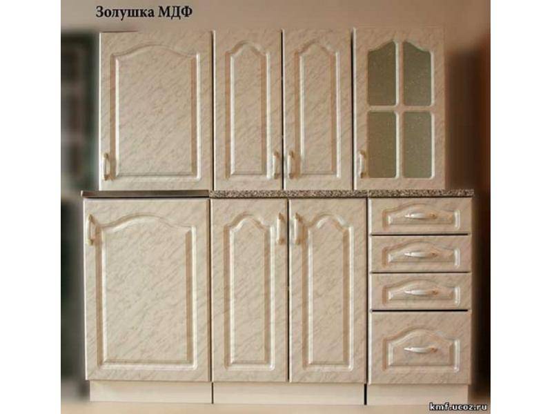 кухня золушка мдф (серый мрамор) в Таганроге