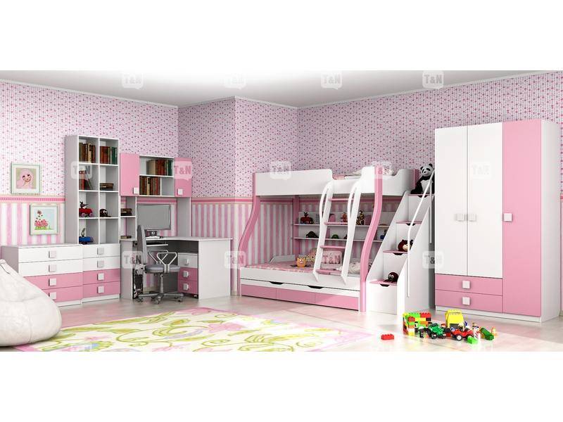 детская двухъярусная кровать tracy pink в Таганроге