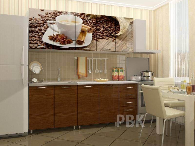 кухонный гарнитур с фотопечатью кофе в Таганроге