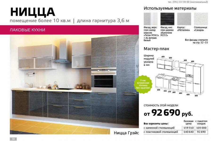 кухня лаковая ницца в Таганроге