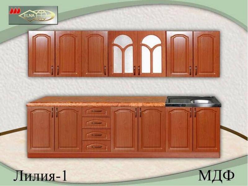 кухня прямая лилия 1 (мдф) в Таганроге