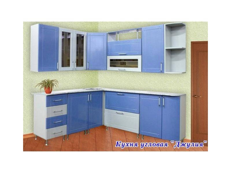 голубая угловая кухня джулия в Таганроге