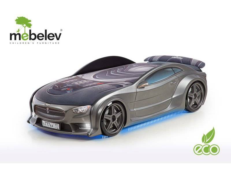 кровать-машина объемная (3d) neo "тесла" (графит) в Таганроге