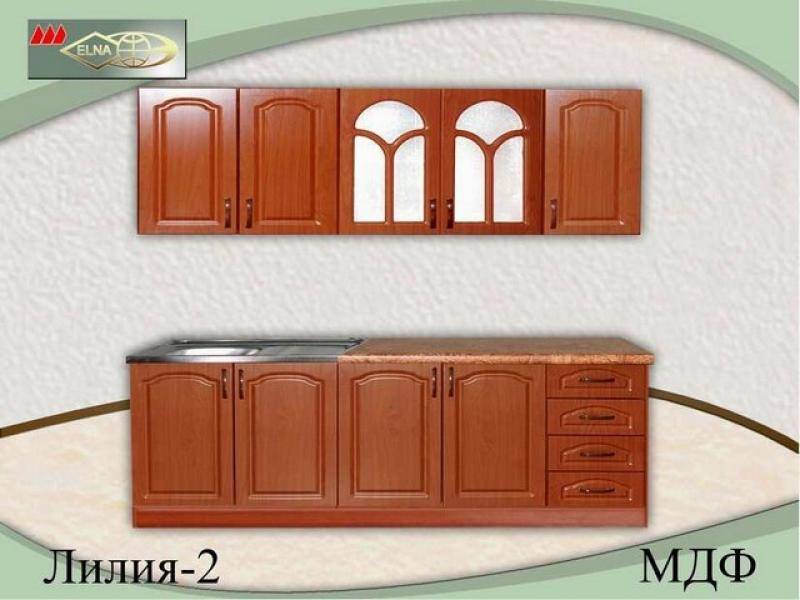 кухня прямая лилия 2 (мдф) в Таганроге