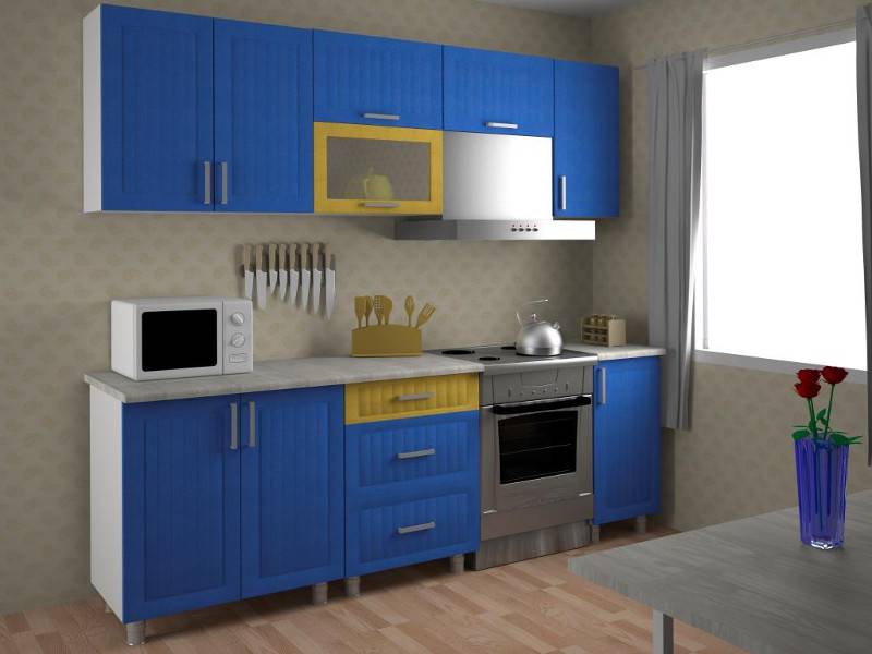 кухонный гарнитур прямой золушка blue oliva в Таганроге