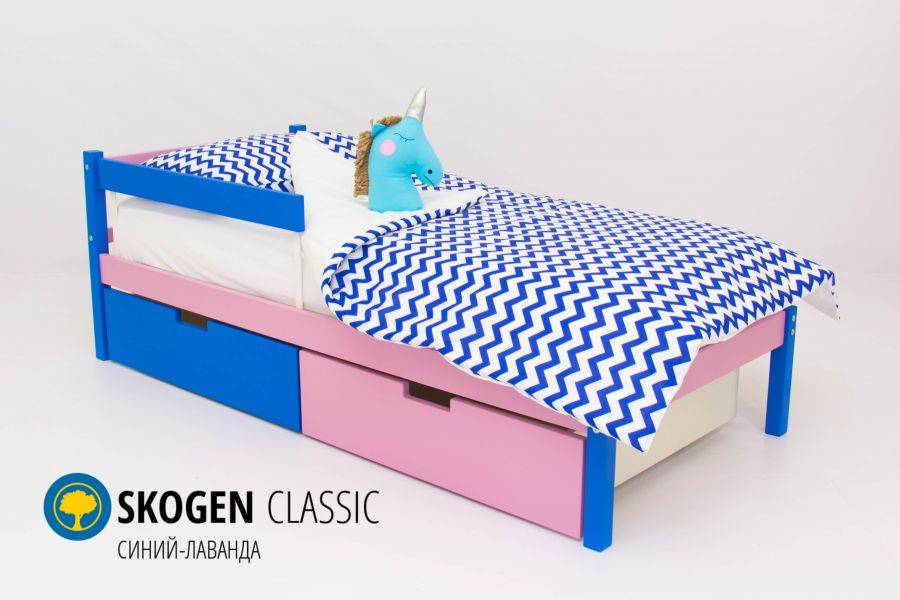 детская кровать skogen classic синий-лаванда в Таганроге
