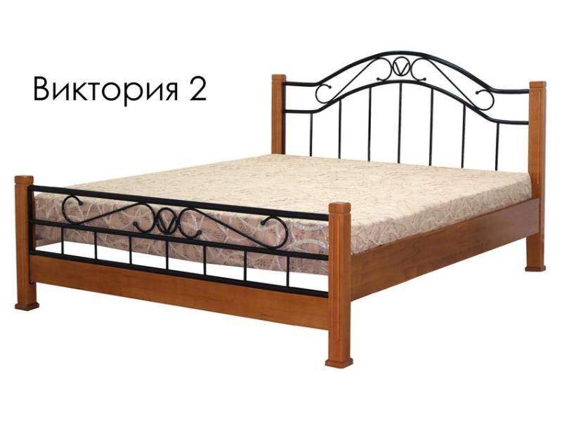 кровать виктория 2 из массива сосны с элементами ковки в Таганроге
