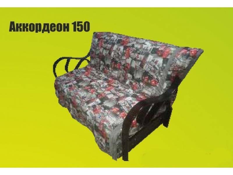 диван прямой с деревянными ручками аккордеон 150 в Таганроге