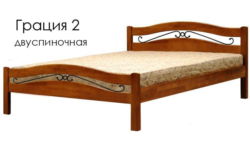 деревянная кровать грация 2 двуспиночная в Таганроге