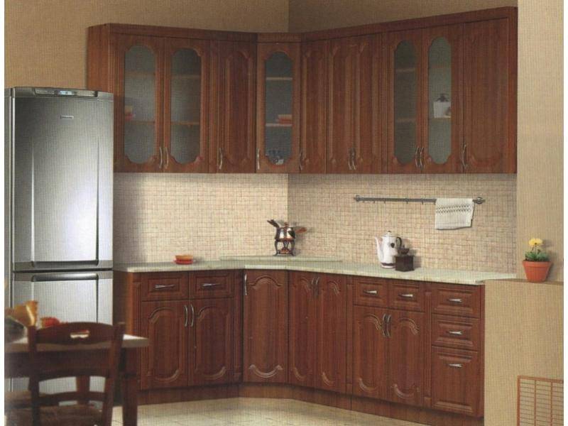 угловая кухня ника-1 с фасадами мдф-классик в Таганроге