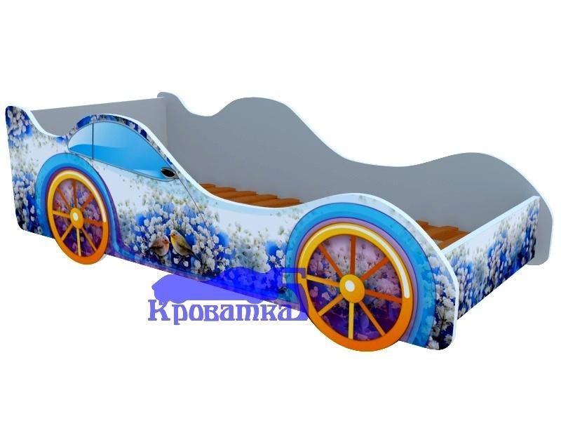 кровать-машина с фотопечатью зяблики в Таганроге