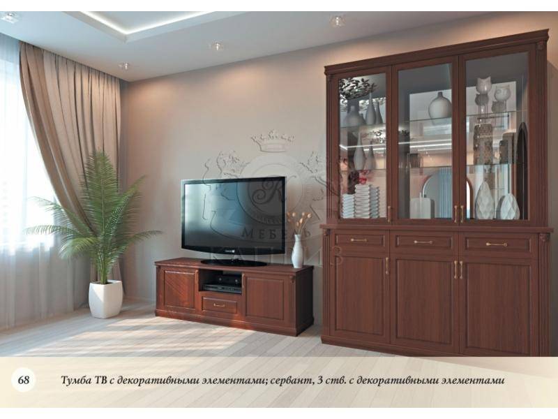 гостиная с 3-створчатым сервантом в Таганроге