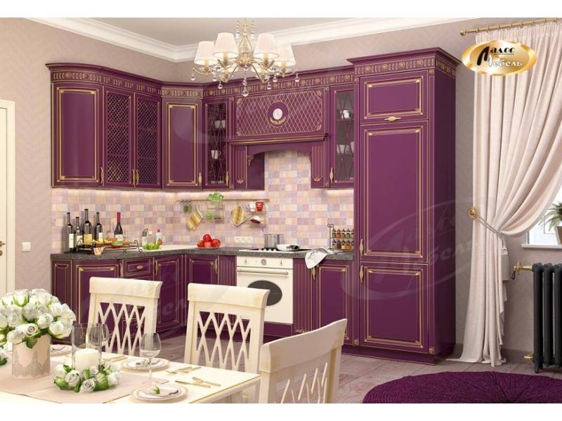 сиреневая угловая кухня персефона в Таганроге