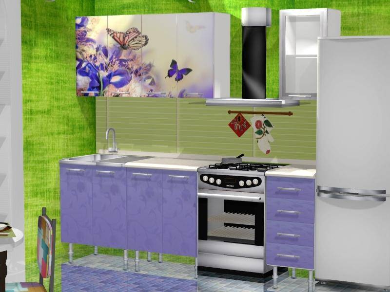 фиолетовая кухня бабочки в Таганроге