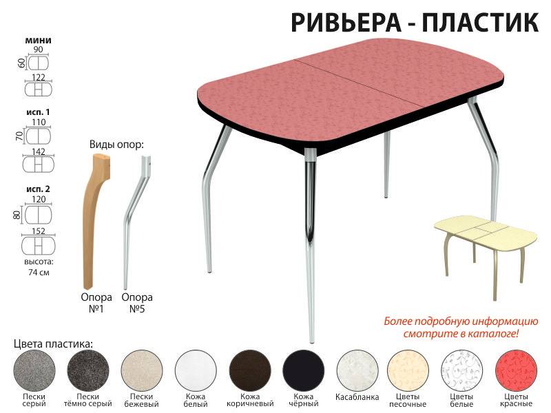 стол обеденный ривьера пластик в Таганроге
