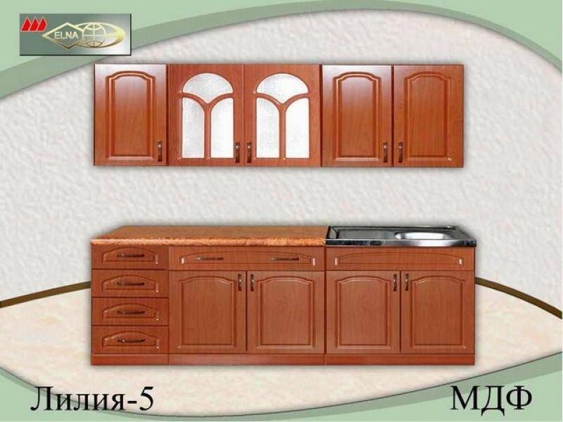кухня прямая лилия 5 (мдф) в Таганроге