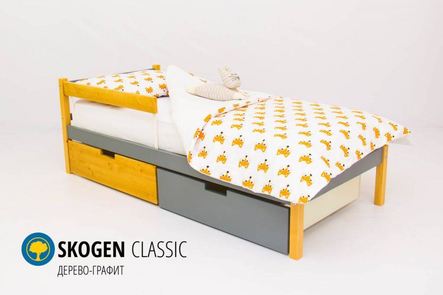 детская кровать skogen classic дерево-графит в Таганроге