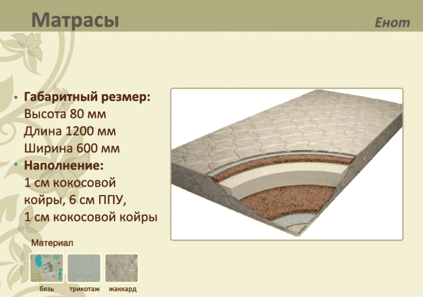 детский матрас енот в Таганроге