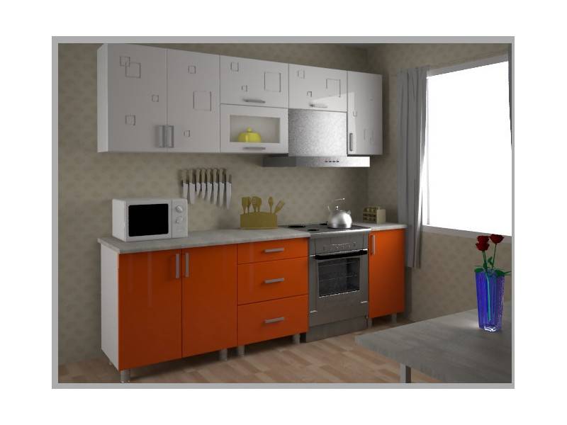 кухонный гарнитур прямой orange в Таганроге