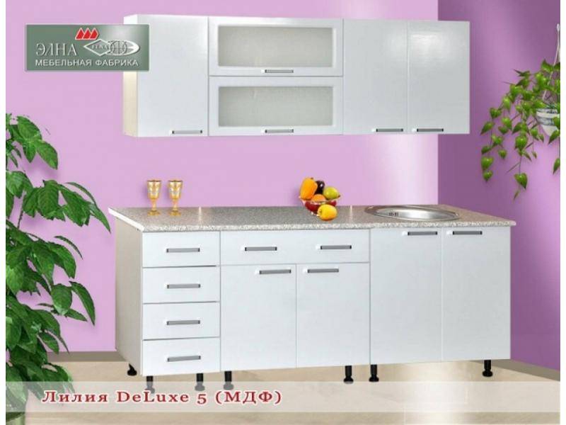 кухня прямая лилия deluxe 5 (мфд) в Таганроге