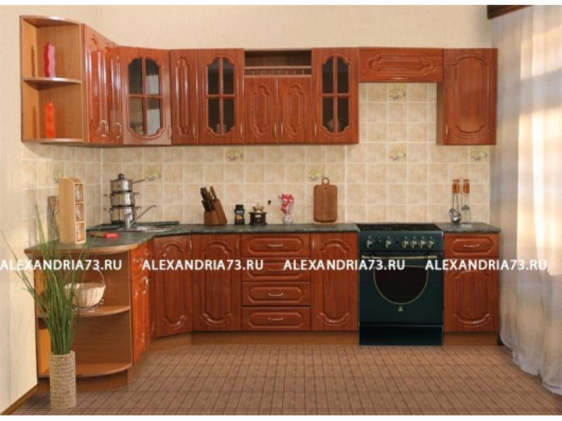 кухня угловая александрия плюс с радиусом открытым в Таганроге