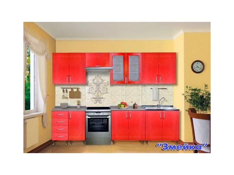 красная прямая кухня змейка в Таганроге
