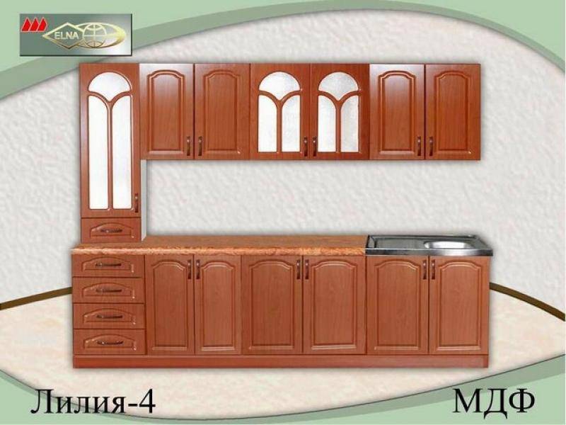 кухня прямая лилия 4 (мдф) в Таганроге