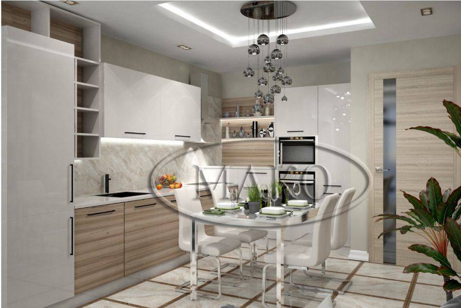современная светлая кухня в Таганроге