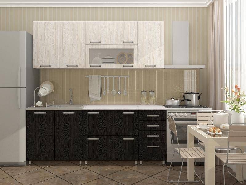 модульная кухня белое и черное дерево в Таганроге