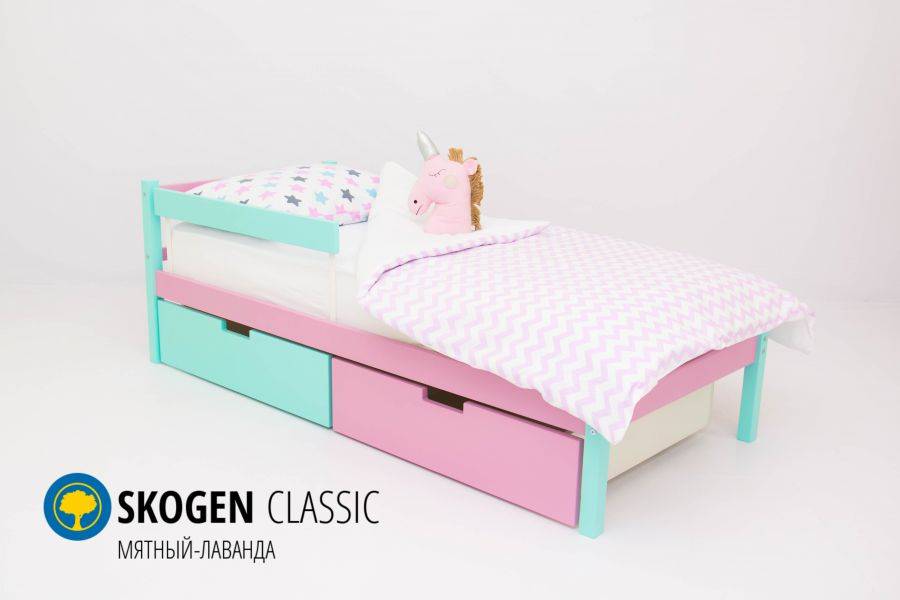 детская кровать skogen classic мятный-лаванда в Таганроге
