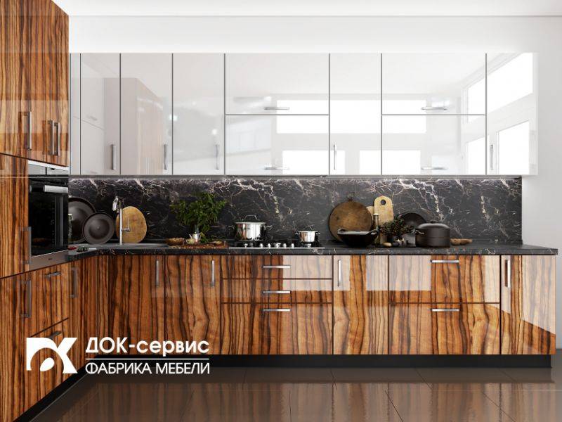 угловая глянцевая кухня в Таганроге