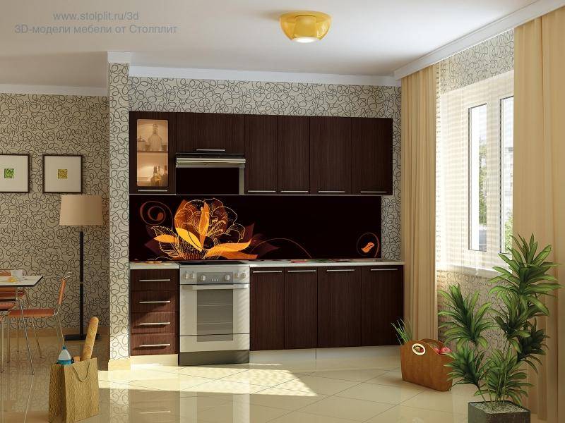 коричневая кухня модерн 004 в Таганроге
