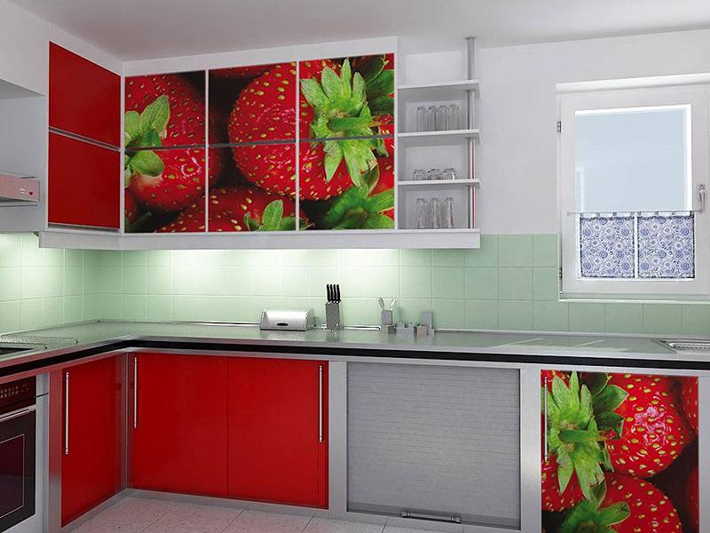 кухонный гарнитур угловой 5 фотопечать в Таганроге