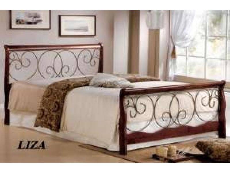 кровать wf liza (160*200) walnut/rusty black в Таганроге