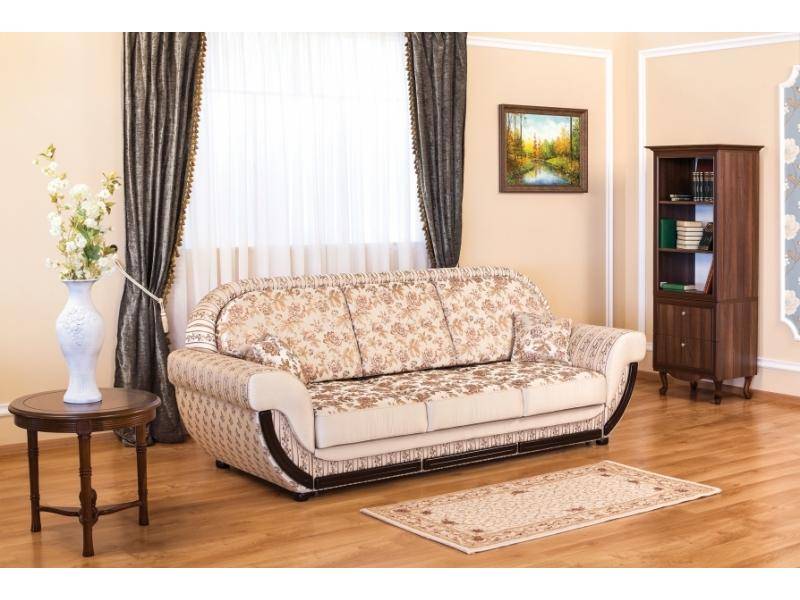 светлый диван-кровать с цветами в Таганроге