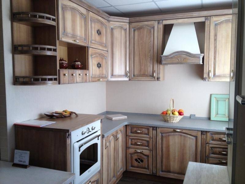кухня из массива ясеня с двойной патиной в Таганроге