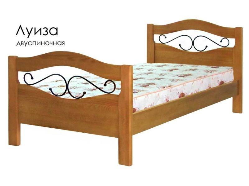 кровать луиза из массива сосны с элементами ковки в Таганроге