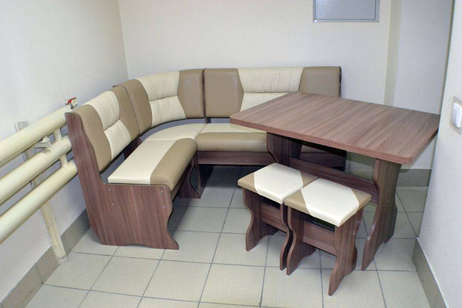 кухонный уголок уют 2, ясень шимо темный, к/з капучино + молочный в Таганроге