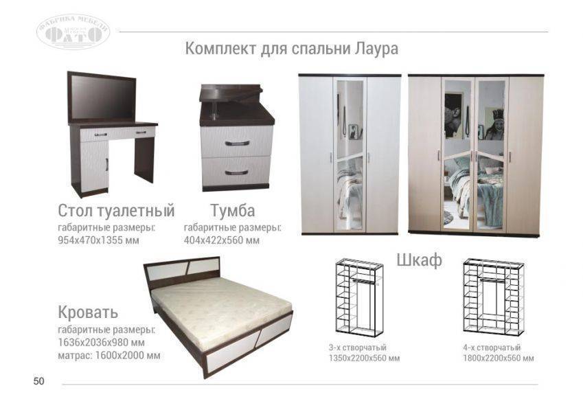 комплект для спальни лаура в Таганроге