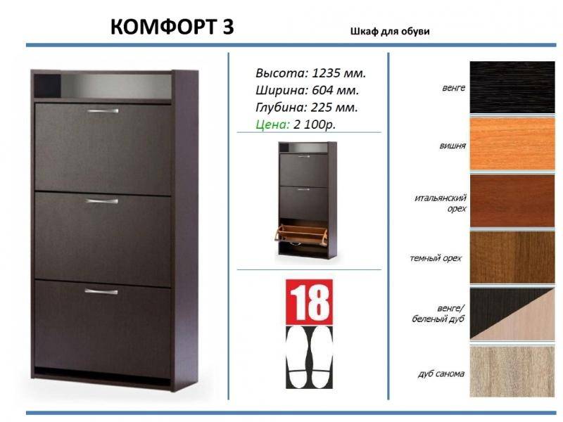 шкаф для обуви комфорт 3 в Таганроге