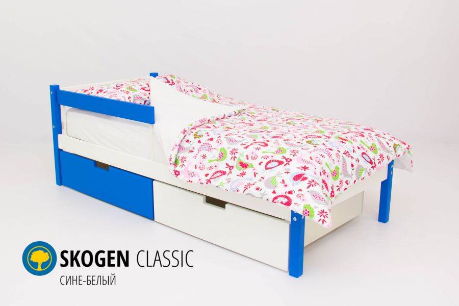 детская кровать skogen classic сине-белый в Таганроге