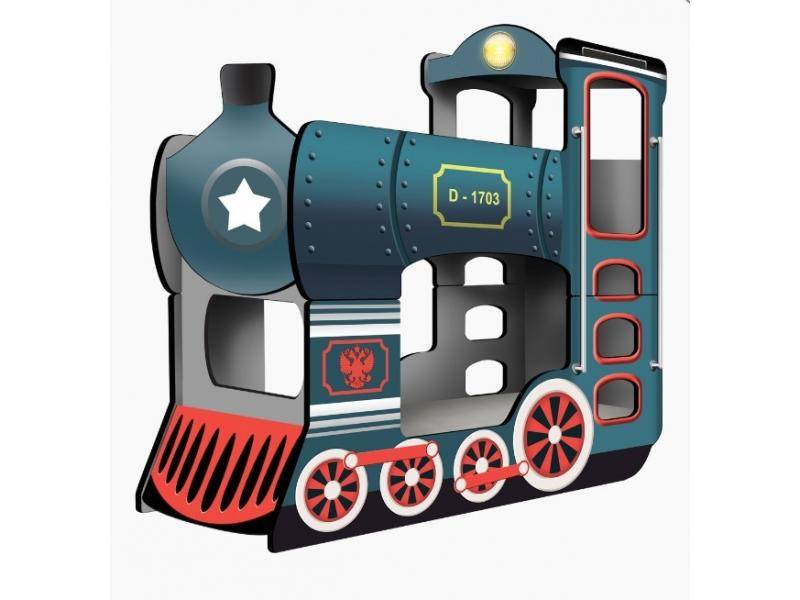 двухъярусная кровать - паровоз dreamtrain синий в Таганроге